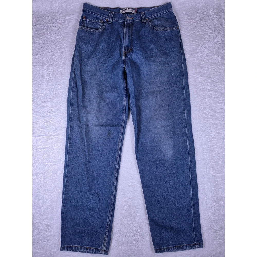 Levi's 560 Comfort Fit Mens 34/32 Blue Denim Relaxed Tapered Jeans 005604886
